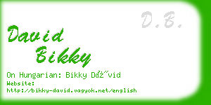 david bikky business card